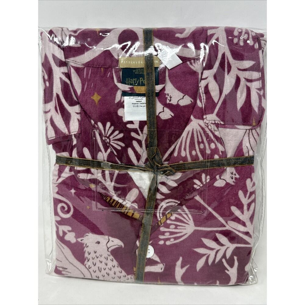 Pottery Barn Teen Harry Potter Magical Damask Flannel Pajama Burgundy ADULT M